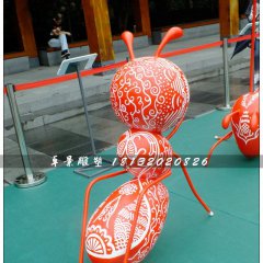 彩繪小螞蟻雕塑，玻璃鋼動(dòng)物雕塑