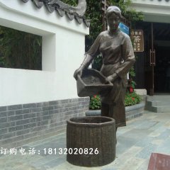 采茶銅雕，廣場采茶小品雕塑