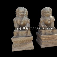 北京獅石雕，廣場動物石雕