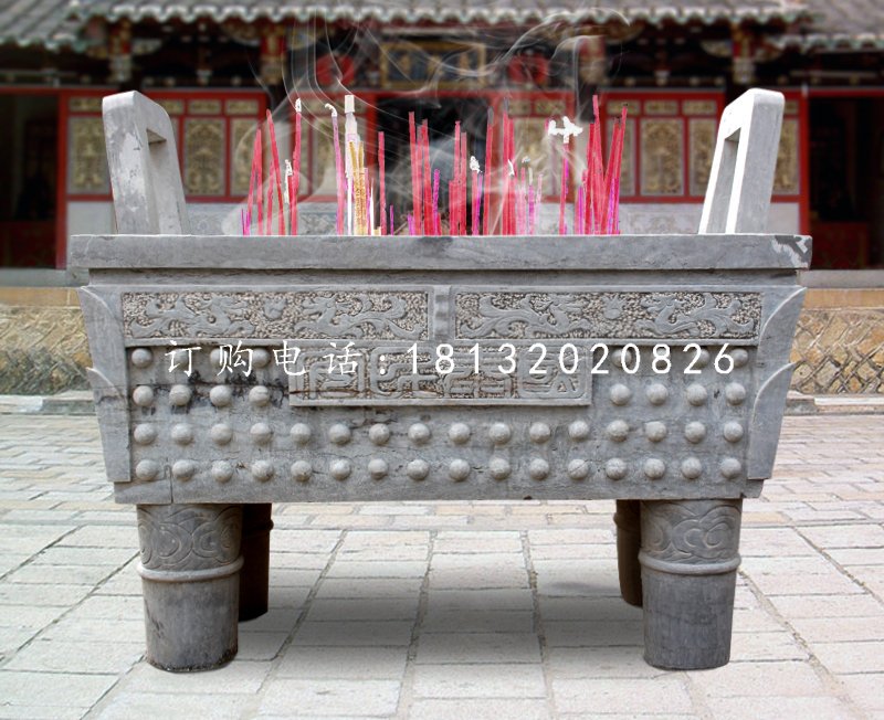 石雕香爐,國泰民安石香爐
