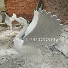 漢白玉丹頂鶴，仙鶴石雕