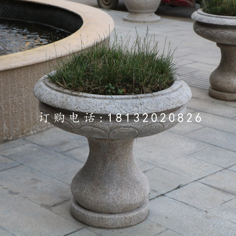 大理石花盆，公園石花盆