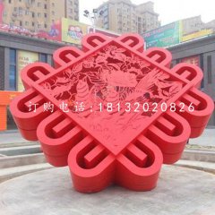 不銹鋼景觀雕塑，中國結(jié)雕塑
