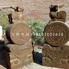 門枕石，仿古石門墩