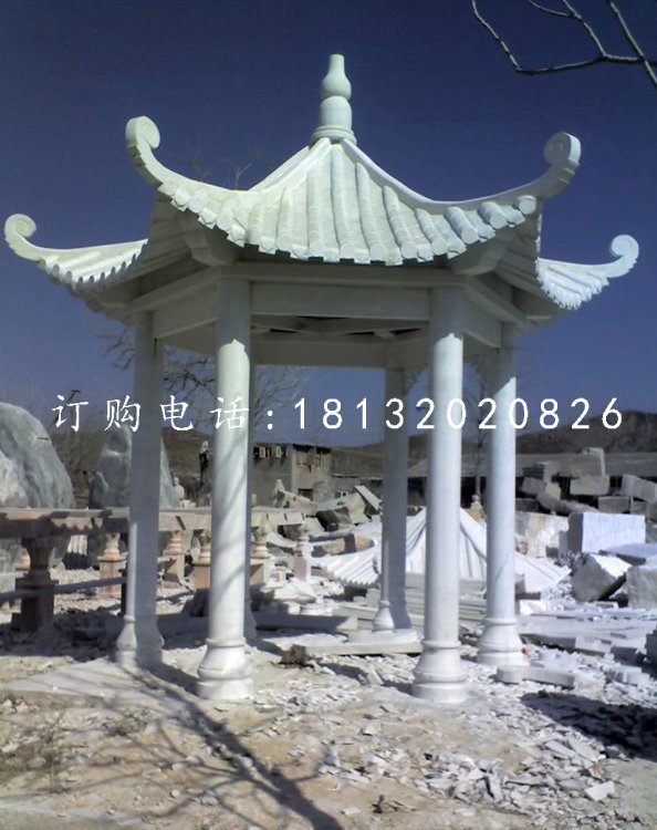 六角亭子,公園景觀石雕