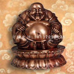 大肚彌勒佛，鑄銅佛像