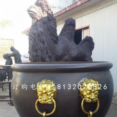 仿古銅水缸，廣場銅水缸雕塑