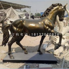 玻璃鋼仿銅馬，廣場動物雕塑