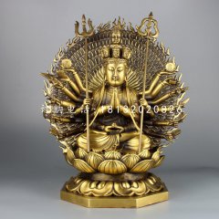 千手觀音銅雕，鑄銅佛像雕塑