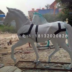 玻璃鋼馬雕塑，白馬雕塑