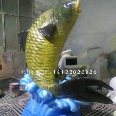 玻璃鋼魚，中華倒刺鲃雕塑