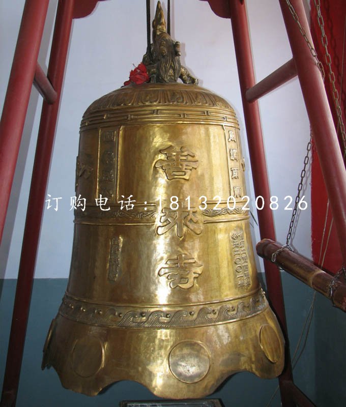 鑄銅鐘,寺廟銅鐘雕塑