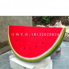 半塊西瓜雕塑，玻璃鋼水果