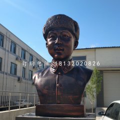 玻璃鋼仿銅雷鋒雕塑，名人雕塑