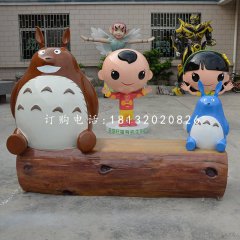 玻璃鋼龍貓，卡通雕塑