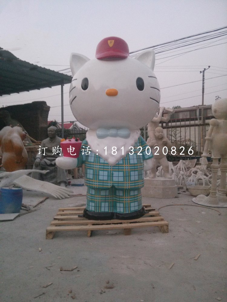 hellokitty雕塑，玻璃鋼卡通雕塑