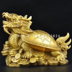 龍龜銅雕，招財(cái)龍龜銅雕