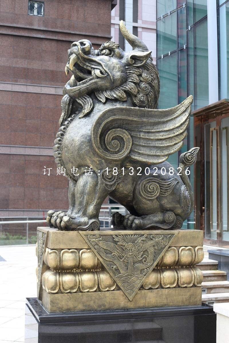 獨(dú)角獸銅雕，法院銅雕