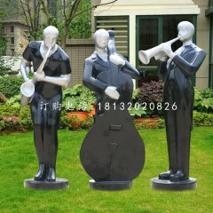 公園演奏雕塑，玻璃鋼抽象人物