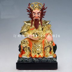 龍王雕塑，玻璃鋼貼金神仙雕塑