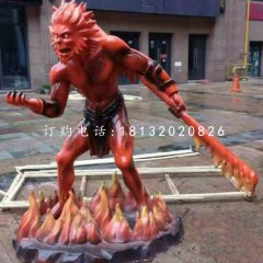 卡通齊天大圣，玻璃鋼雕塑