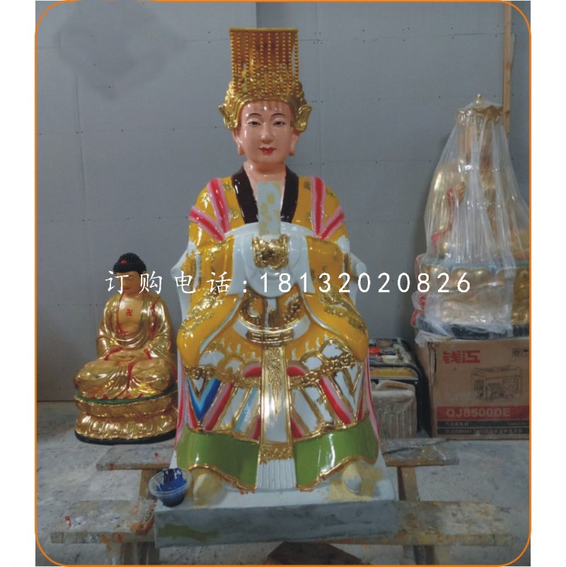 王母娘娘雕塑，玻璃鋼神仙雕塑