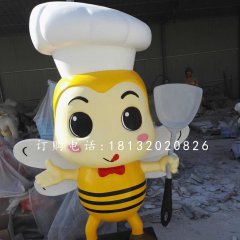 廚師小蜜蜂雕塑，卡通雕塑
