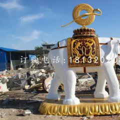 玻璃鋼大象，廣場(chǎng)動(dòng)物雕塑