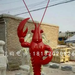 玻璃鋼飯店門(mén)口雕塑，大蝦雕塑