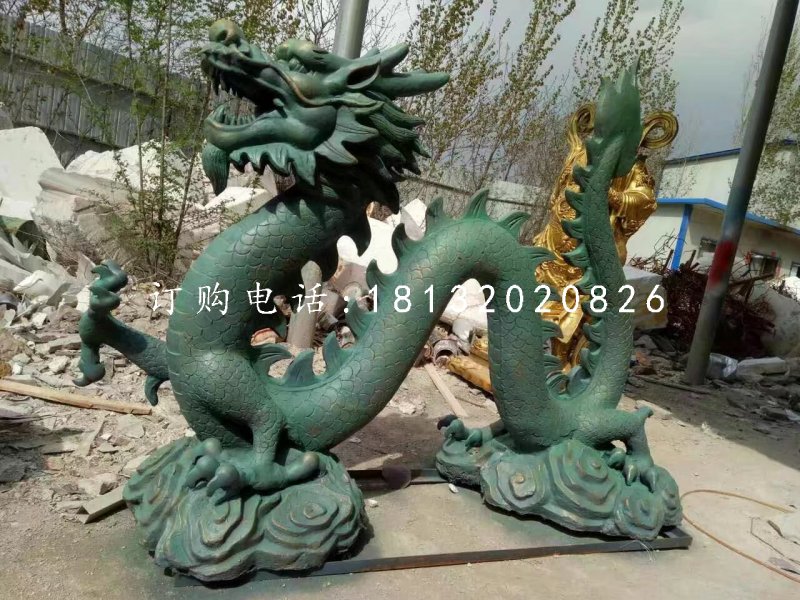 玻璃鋼龍雕塑,玻璃鋼噴漆雕塑