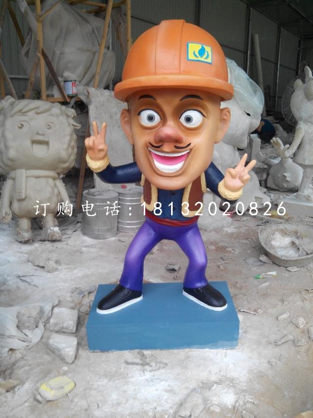 光頭強(qiáng)雕塑，玻璃鋼動(dòng)畫人物 (1)