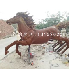 玻璃鋼奔馬，廣場動(dòng)物雕塑