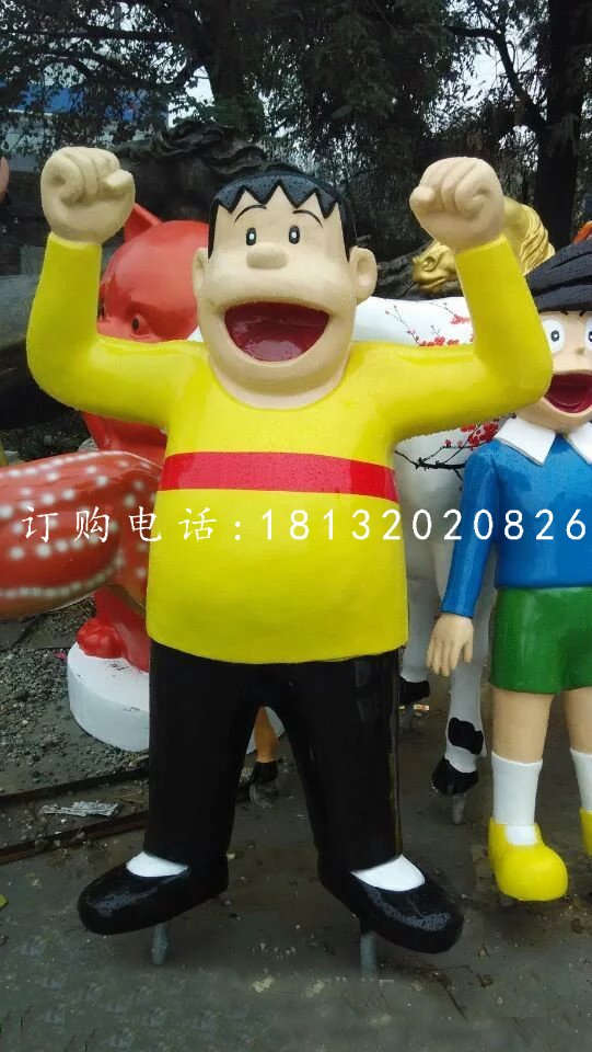 玻璃鋼胖虎雕塑,卡通人物雕塑