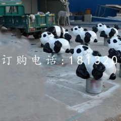 大熊貓雕塑，玻璃鋼動物雕塑