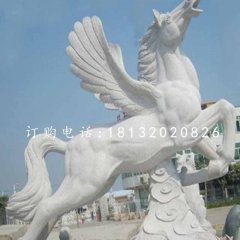 白色飛馬石雕，廣場(chǎng)石雕馬