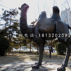 玻璃鋼駱駝雕塑，仿銅動物雕塑