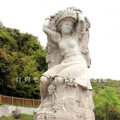 索瑪蔚石雕，藏族女孩石雕