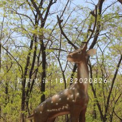 梅花鹿雕塑，公園仿真動物雕塑