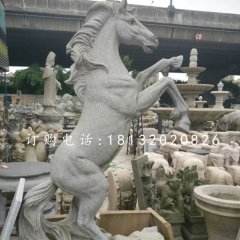 青石立馬雕塑，廣場(chǎng)石雕馬