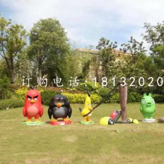 憤怒的小鳥雕塑，玻璃鋼卡通雕塑