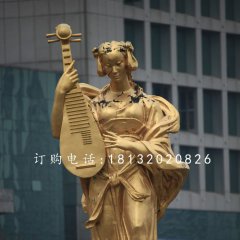 樂妓雕塑，廣場人物銅雕