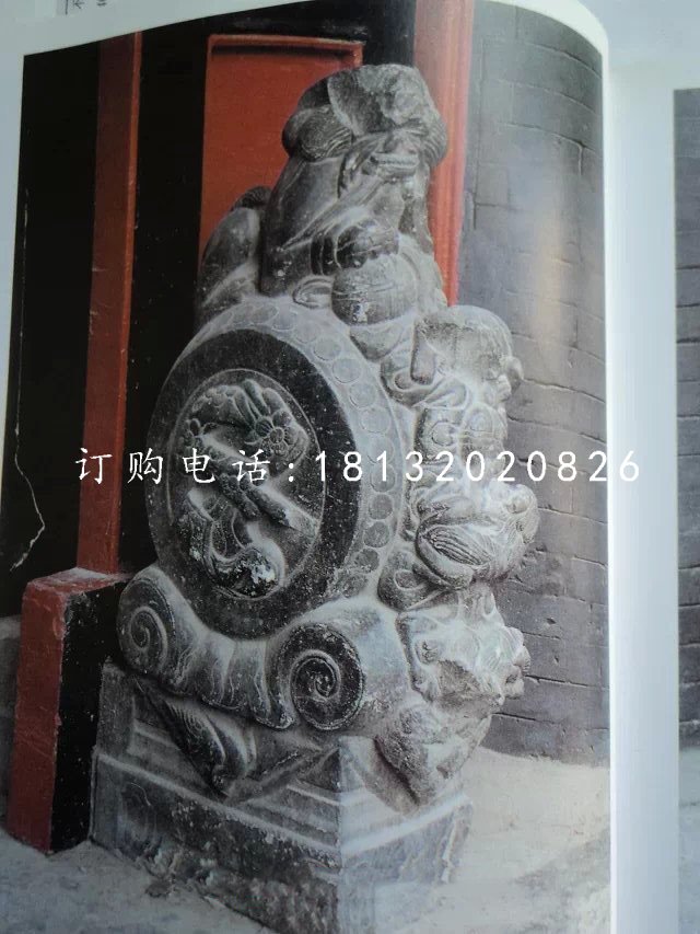 抱鼓石,青石仿古雕塑