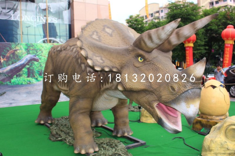 玻璃鋼動(dòng)物，公園恐龍雕塑 (3)