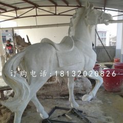 白馬雕塑，玻璃鋼坐騎