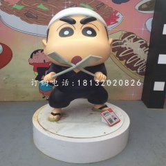 卡通人物擺件，玻璃鋼蠟筆小新