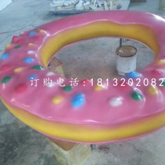 甜甜圈雕塑，玻璃鋼甜品雕塑