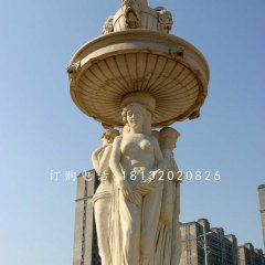 西方人物石噴泉，廣場景觀石雕