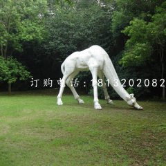 長頸鹿石雕，公園動物石雕