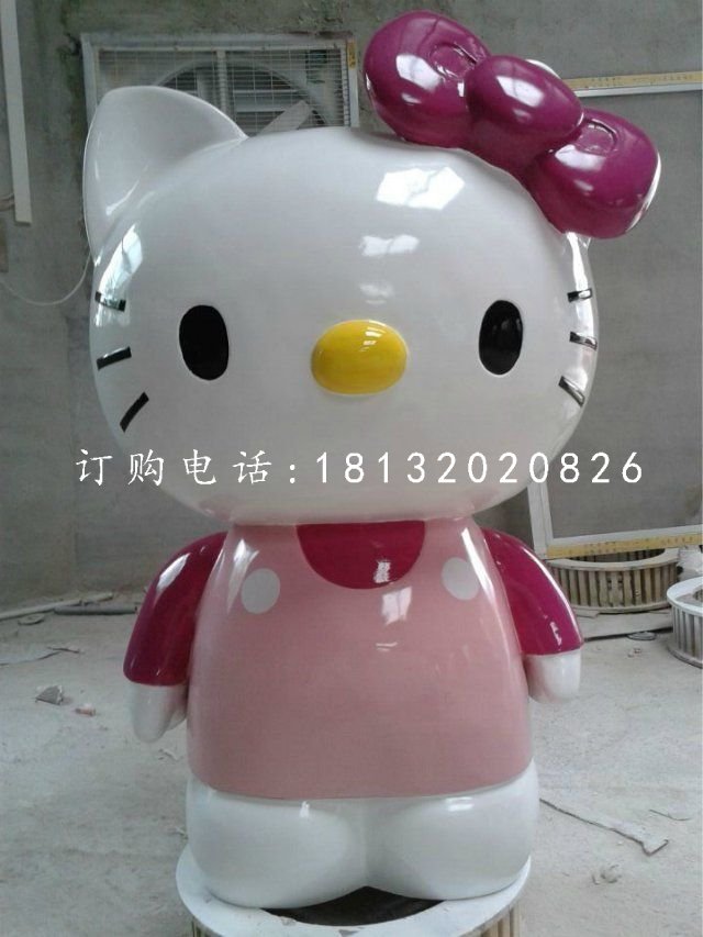 玻璃鋼hellokitty雕塑,卡通擺件 (2)
