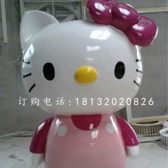 玻璃鋼hellokitty雕塑，卡通擺件